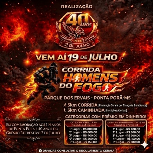 CORRIDA HOMENS DO FOGO