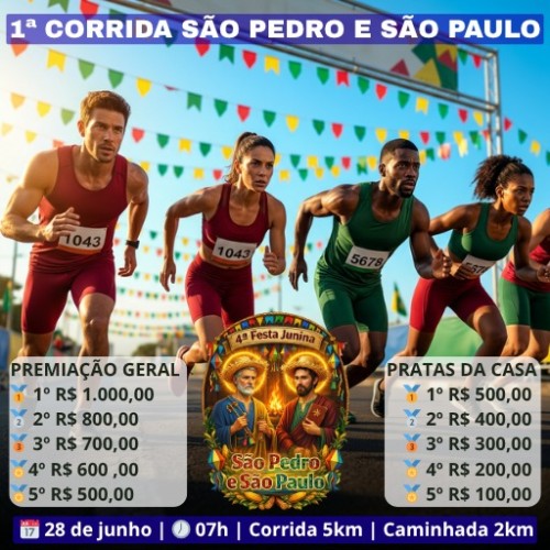 1ª CORRIDA SÃO PEDRO E SÃO PAULO