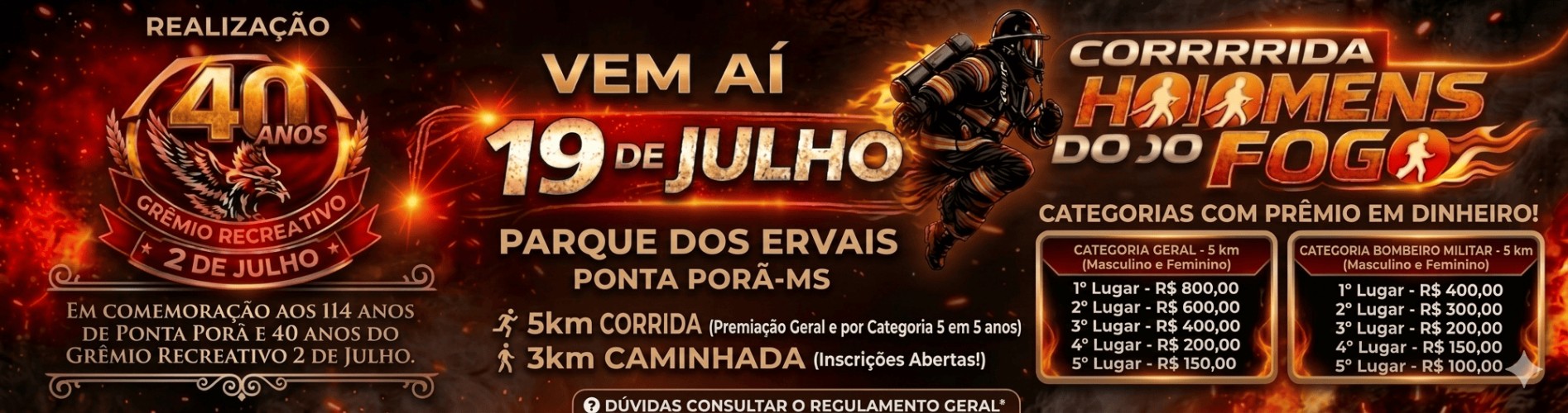 CORRIDA HOMENS DO FOGO