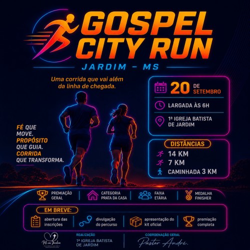 1ª GOSPEL CITY RUN – JARDIM/MS